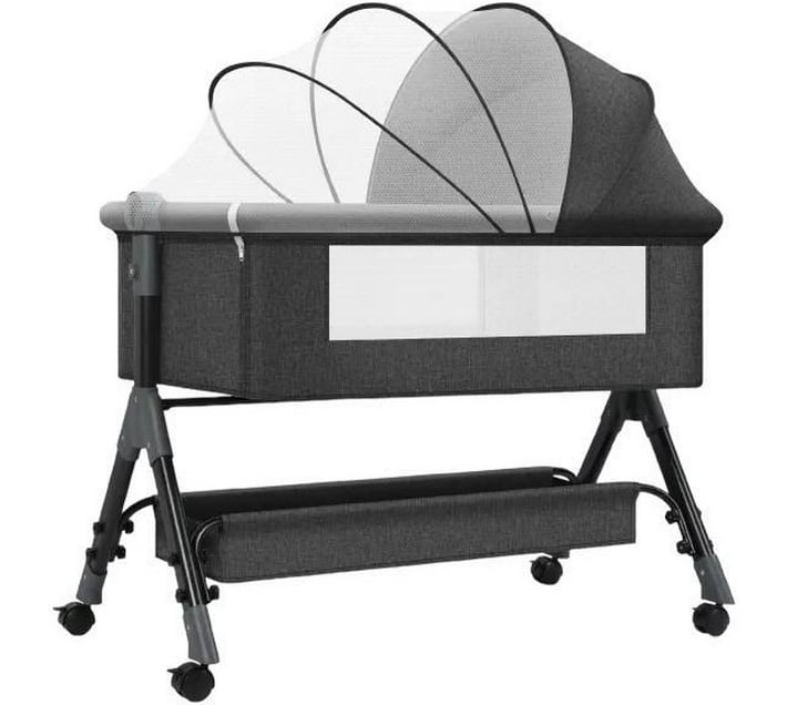 MHC Foldable Bedside Crib MultiFunctional Baby with changing
