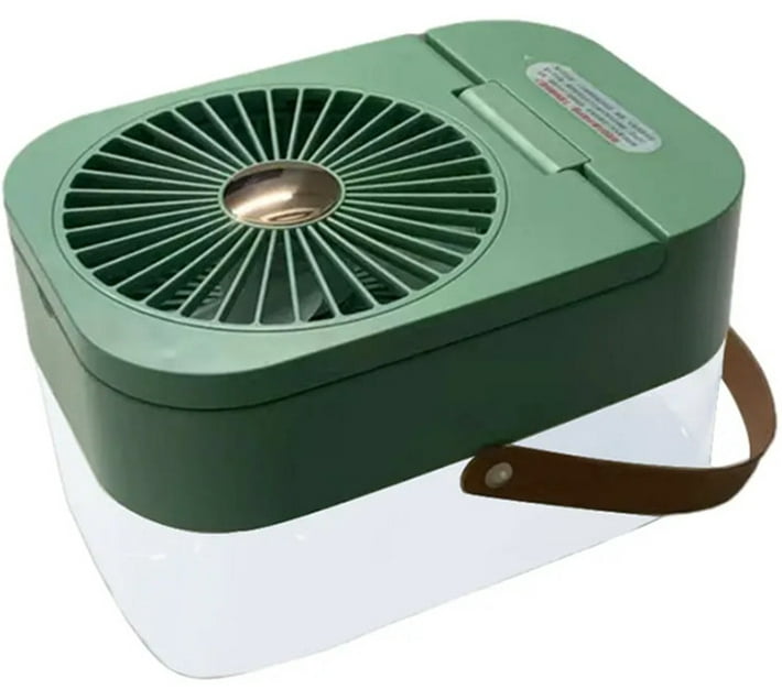 Generic Mini Desktop Dual Spray Humidifier Fan Cooler (Green) Makro