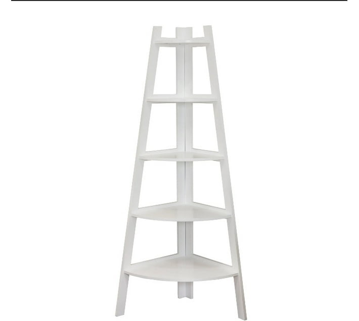 4 Tier Corner Shelve SLZ000103 Wooden Rack Shelf For Living Room