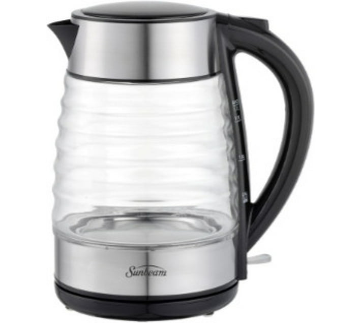 SUNBEAM 1.7L Ribbed Glass Kettle SGK2200RA SUNBEAM 1.7L Ribbed Glass