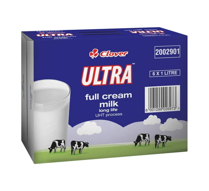 Clover Ultra Uht Full Cream Milk (6 x 1lt) | Makro