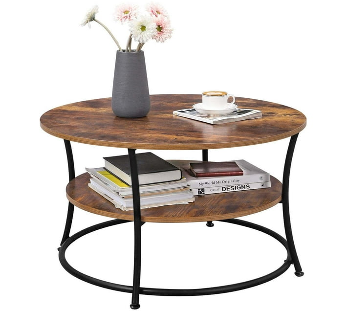 Lifespace Home LSLCT80BX Metal Coffee Table (Finish Colour Brown, Pre