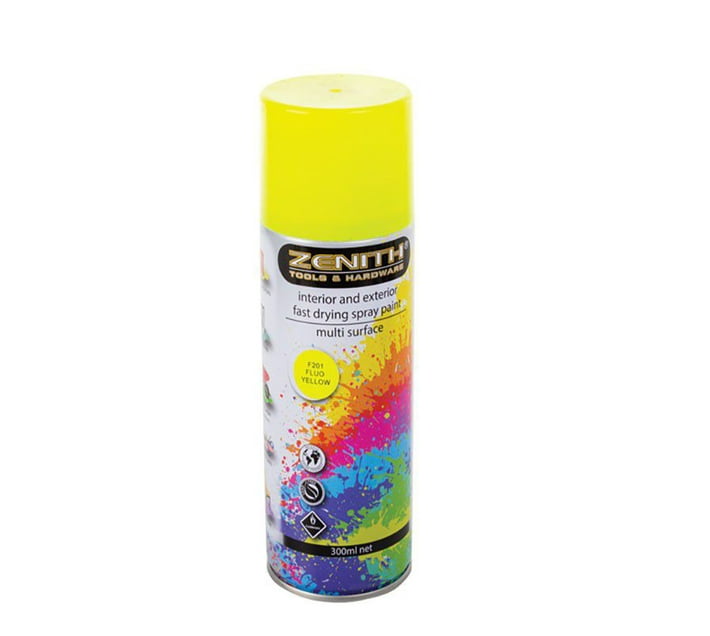 Zenith Fluorescent Spray Paint Yellow 300Ml 3 Pack Makro
