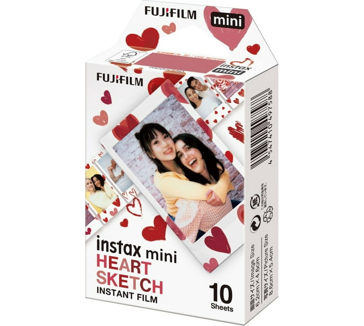 Fujifilm MINI INSTAX WHITE HEART SKETCH Film Roll Makro