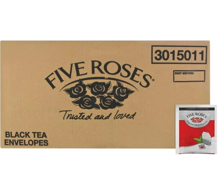 Buy Five Roses Ceylon Blend Envelopes Black Tea Box (200 Bags) in Bulk ...