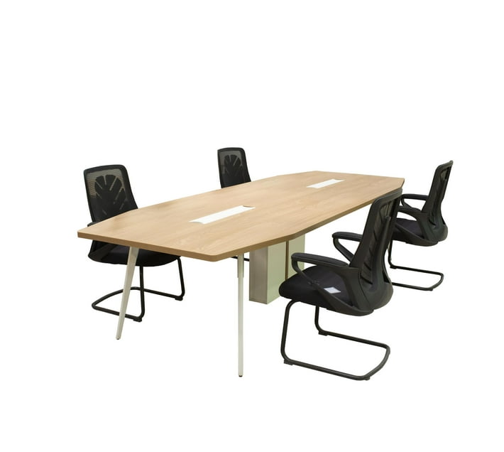 GOF Furniture Nerald Boardroom Table with Four Akin Office Chairs Makro