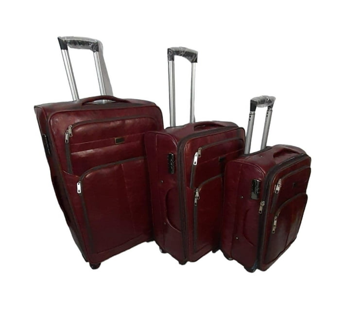 Someone’s in a Makro Smte-Luggage Set of 3 PU Leather Travel Suitcases ...