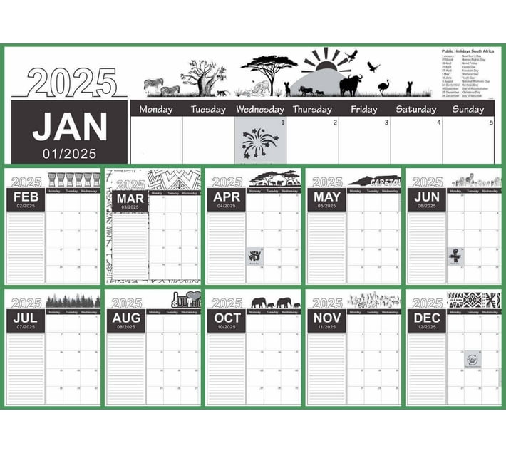 Desk Calendar 2025 A3 