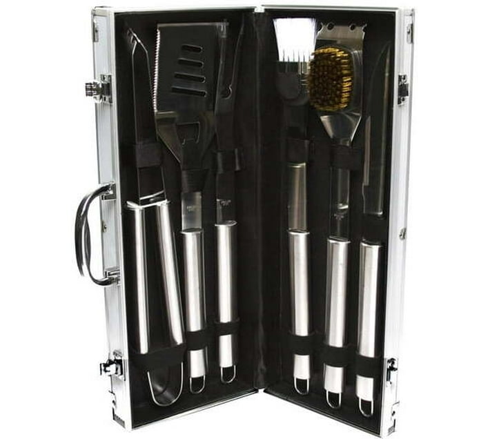 Marco Steel Braai kit Steel Cooking Spoon Kitchen Tool Set (Pack of 6