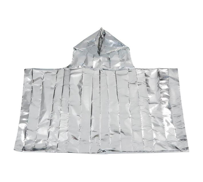 Someone’s in a Makro Emergency Thermal Raincoat Poncho - Mylar Mood