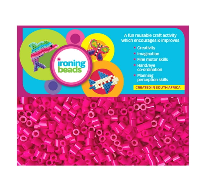 Ironing Beads - Packet of 800 Beads - Pink Raspberry | Makro