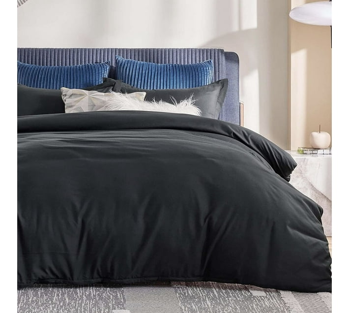 SMTE Solid King Duvet for Mild Winter (Woollen Blend, Black) Makro