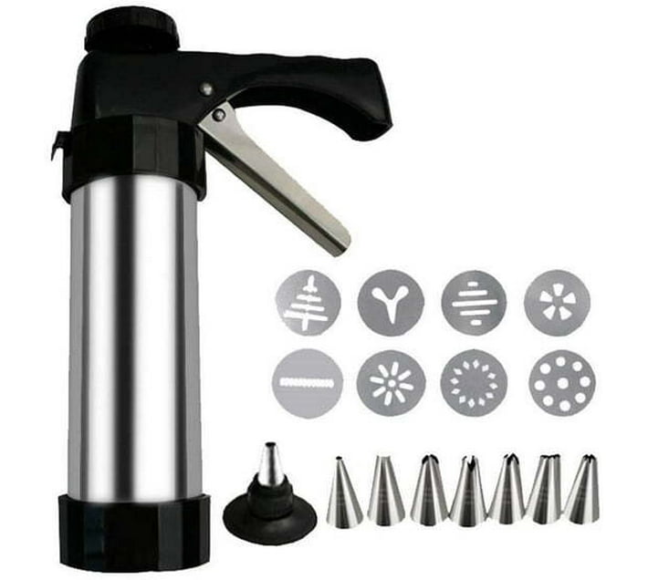 NA Stainless Steel Cookie Press & Icing Gun Aluminium Food Clips