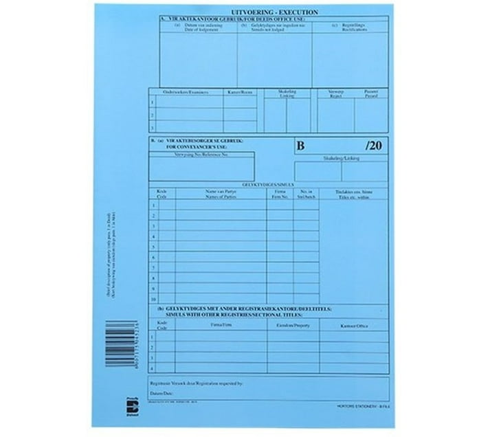 Hortors HOR643664 Execution Cover for Bond forms Blue 100 Pack A4 (1
