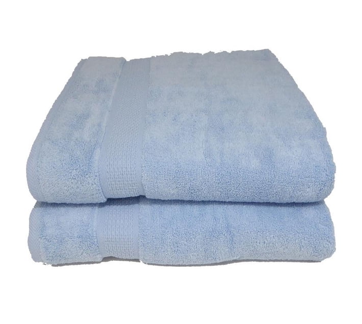 Bunty`s Elegant 380 GSM Zero Twist Bath Sheets - Angel falls - 02 Pc ...