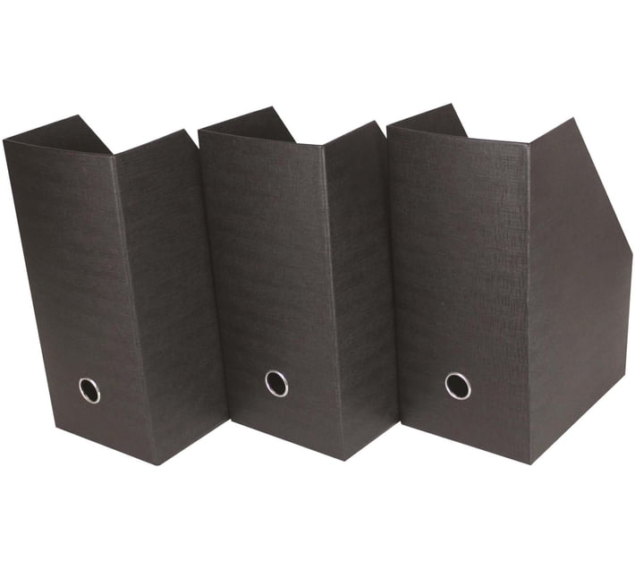 Files 3 Compartments PVC Files (Black) | Makro