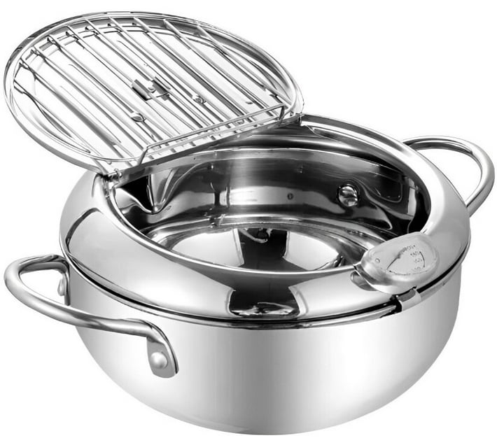 lilhe PruchefStainless Steel Deep Fryer Pot with Temperature Control 0