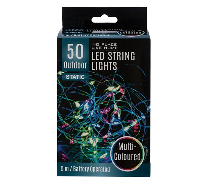 String Lights Outdoor MultiColoured 5 M 50 Led 3 Pack Makro
