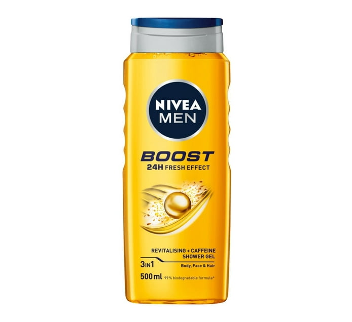 Someone’s in a Makro Nivea Shower Gel Boost (1 x 500 ml) Mood