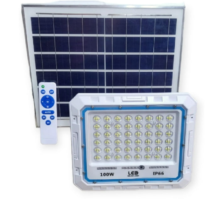 Solar Powered LED Floodlight With Remote Control 100W