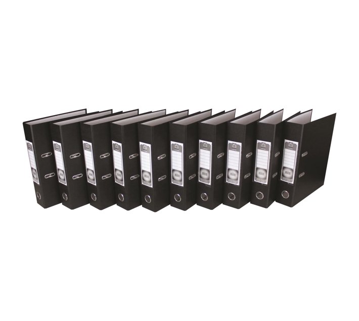 Files 10 Pack A4 PVC Lever Arch Files Black Makro