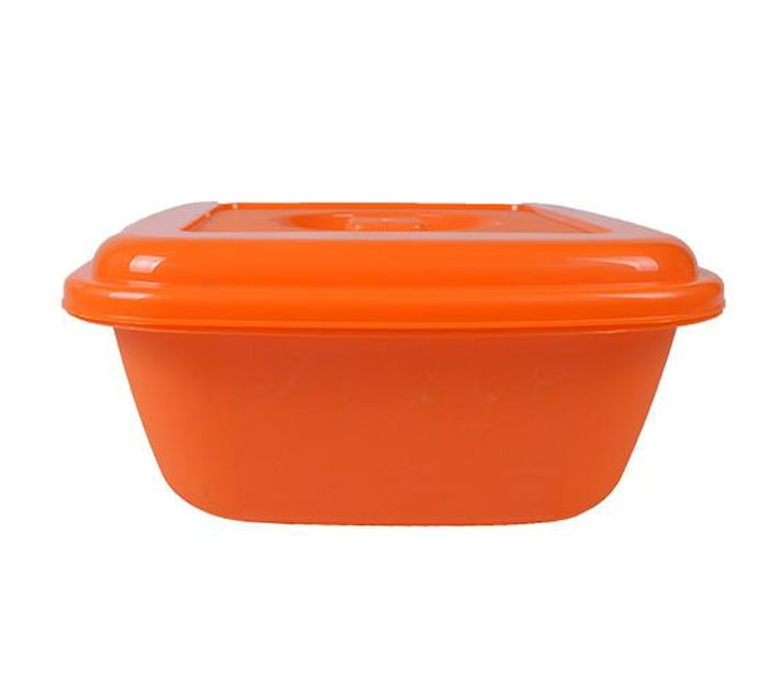 12L Square plastic basin with a lid - Assorted Colours | Makro