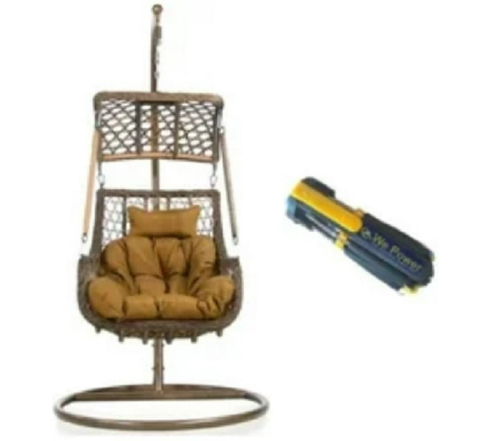 SwingIt Swing Chair Ricardo Drop Hanging Chair And Cushion Free Screwdriver Set Chair Brown Makro