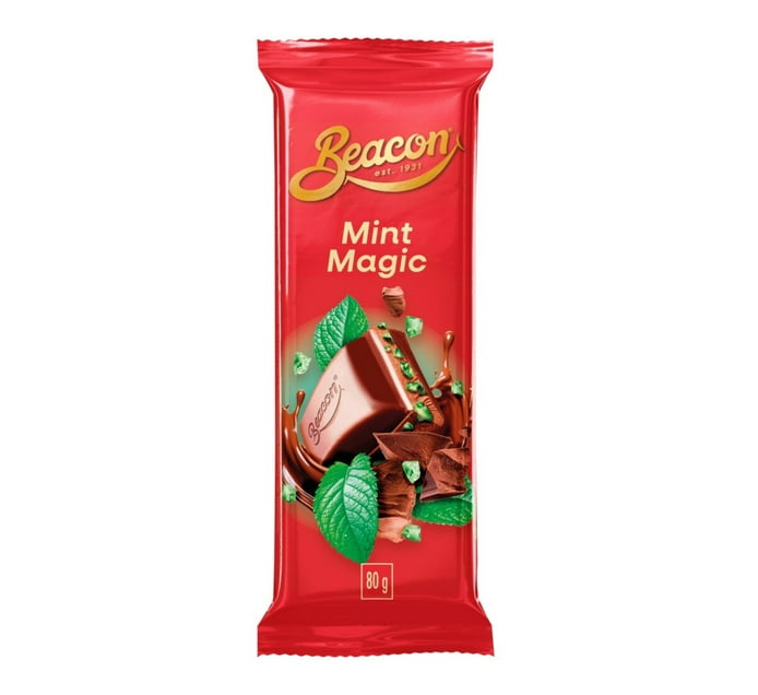 Buy Beacon Mint Magic Chocolate Slab 80g in Bulk | Makro Business