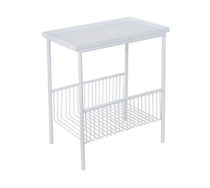 Home Decor Side Table Wrought Iron Bedside Nordic White Makro