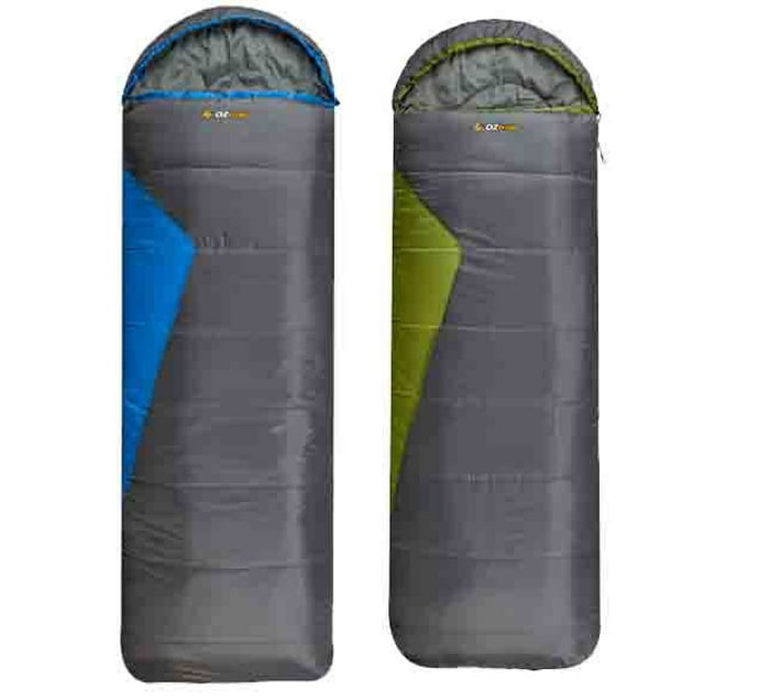 Someone’s in a Makro OZtrail Blaxland Jumbo Hooded Sleeping Bag 5 C Grey/Green Mood