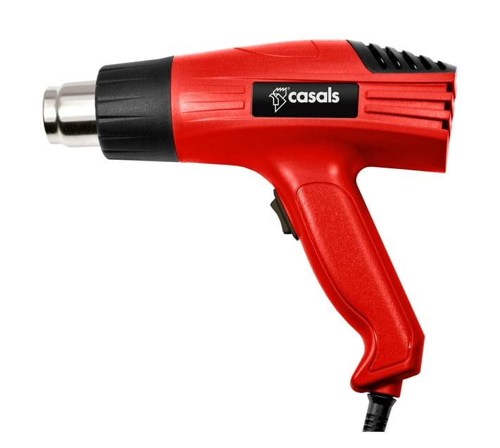 CASALS HEAT GUN WITH 4 PIECE NOZZLES PLASTIC RED 2 SPEED 2000W Makro