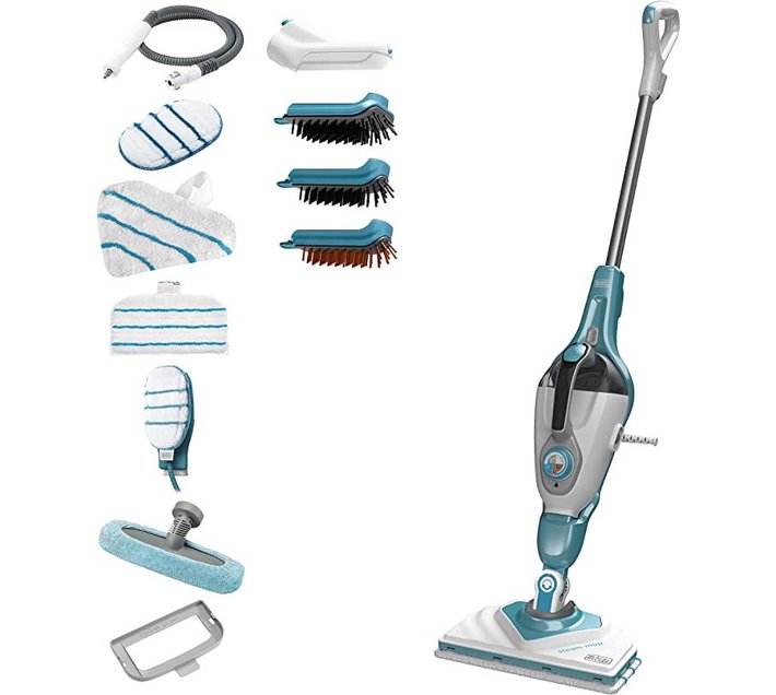 BLACK+DECKER 1600W 2in1 SteamMop™ with Delta Head, SteaMitt™ and 13
