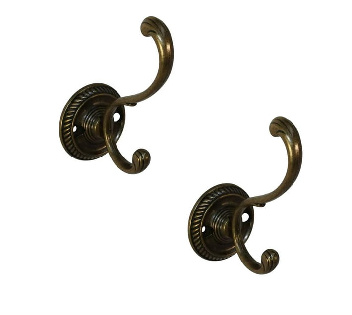 Hat and Coat Hook. Antique Brass Makro
