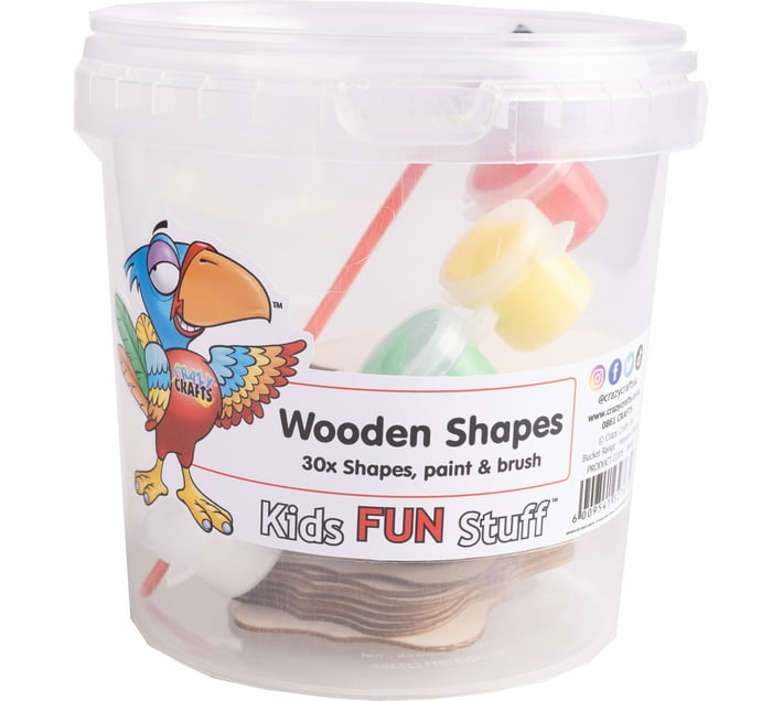 Crazy Crafts Wooden Shapes Craft Kits Art and Craft Kit (Multicolor