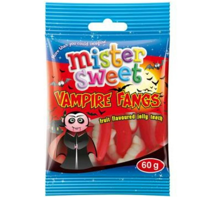 Buy Mister Sweets Vampire Fangs Sweets Pouch (24 x 60 g) in Bulk ...