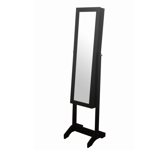 Hazlo Jewellery Storage with Full Length Mirror Black Makro