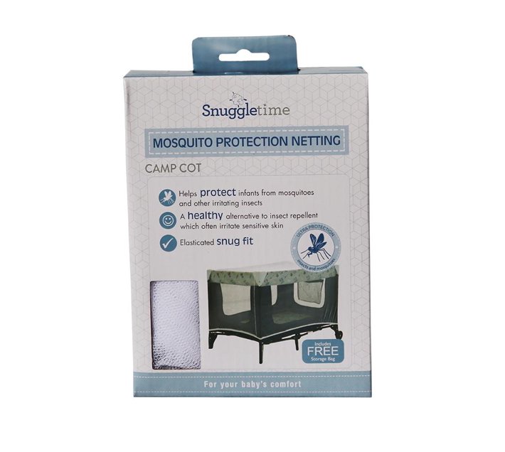 Someone’s in a Makro Snuggletime Mosquito Protection Netting Camp Cot