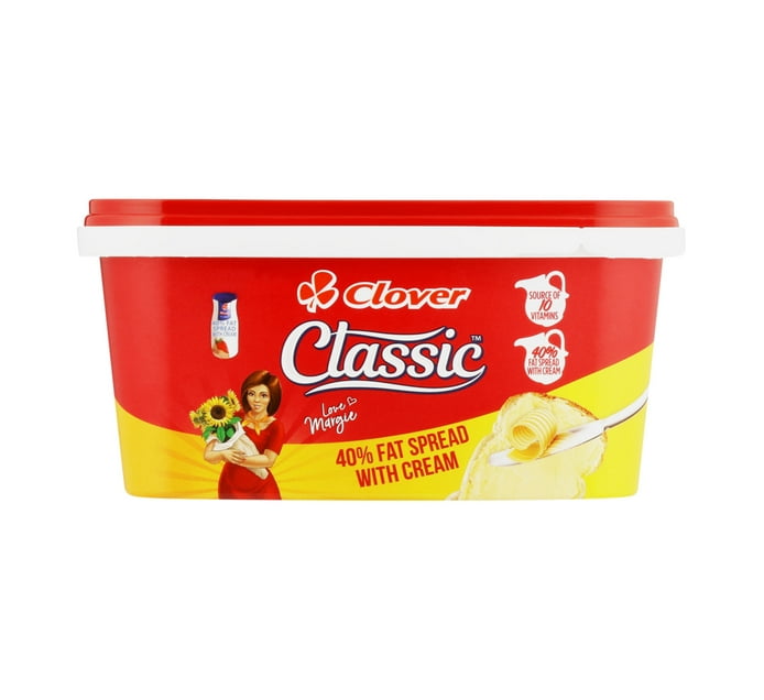 Clover Classic 40% Fat Spread Tub Tub (1 x 1kg) | Makro