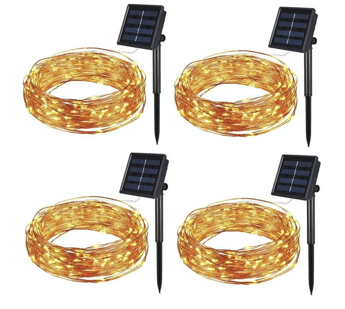 Someone’s in a Makro 4 x Solar Fairy Lights LED Outdoor String Light Christmas Light 10m Mood