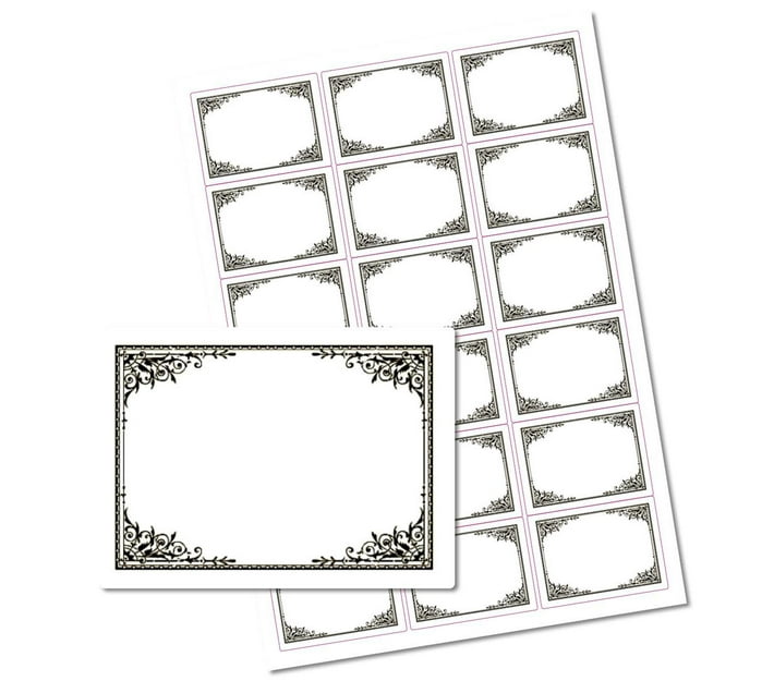 Redfern Self-Adhesive Pre-Printed Vintage Border Stickers - Small | Makro