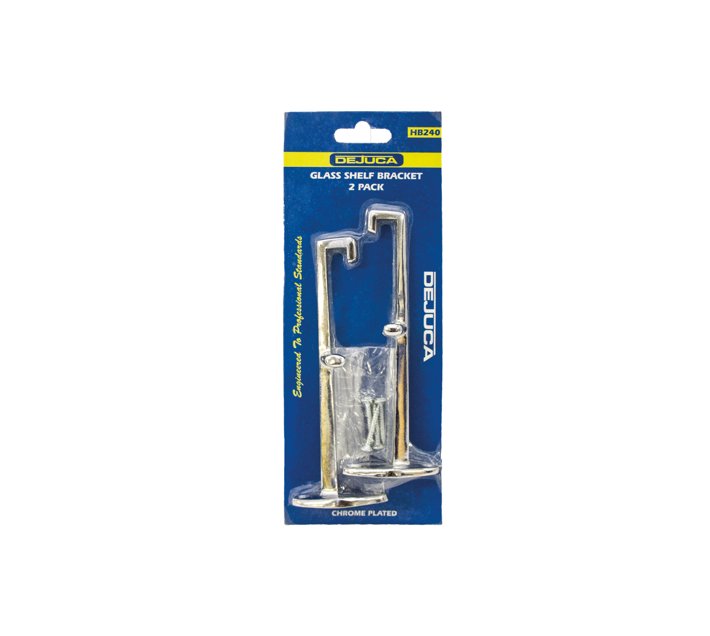 Dejuca Glass Shelf Brackets Cp 2/Card 6 Pack Makro