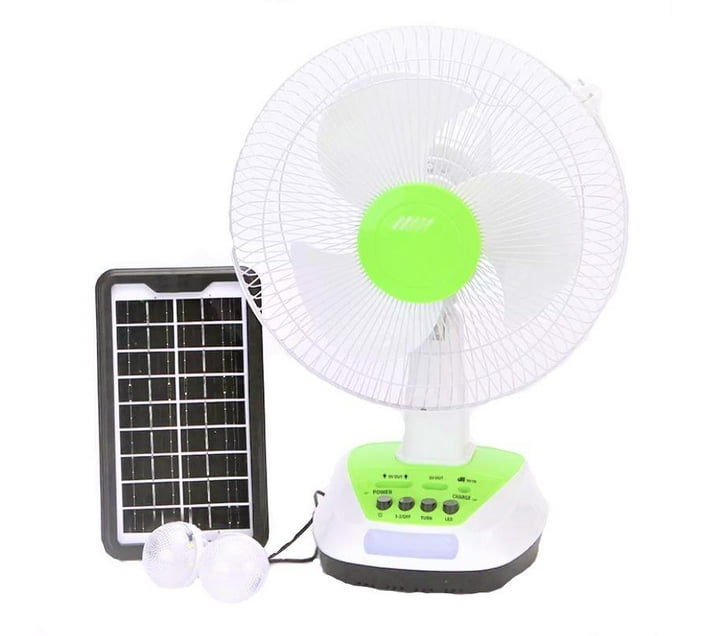 Portable Dc Fan Someone’s in a Makro 12 Inch Rechargeable Solar AC/DC Fan Mood