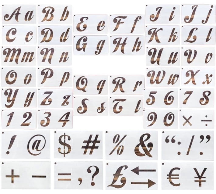 The Good Sport Arts & Craft Letter Numbers Signs Templates Washable ...