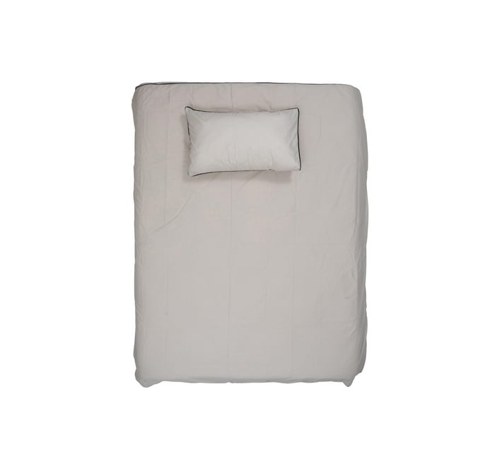 Horrockses Percale Stone Duvet Cover Double Makro
