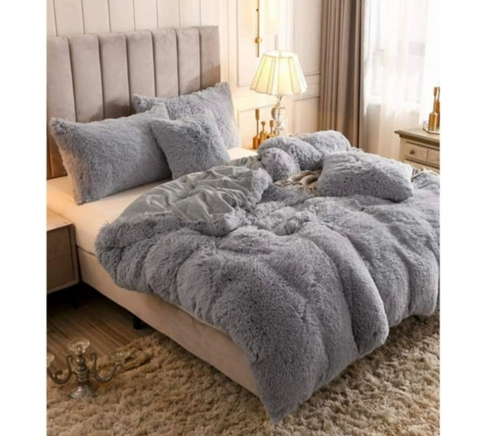 SMTE Solid Queen Comforter for Mild Winter (Woollen Blend, Grey) Makro