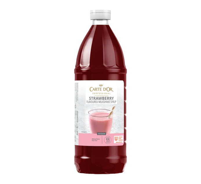 Buy Carte D'or Milk Shake Syrup Strawberry (1 x 1l) in Bulk