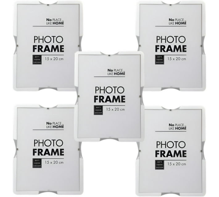 AZ Décor Glass Wall Photo Frame (White, 8 Photo(s), 15x20) Makro