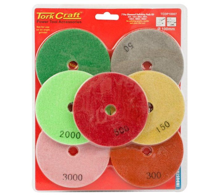 Someone’s in a Makro Tork Craft Set Of 7 Diamond Wet Polishing Pads