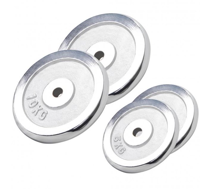 Someone’s in a Makro Weight plate set chrome 30kg 2 x 5 2 x 10 kg Mood