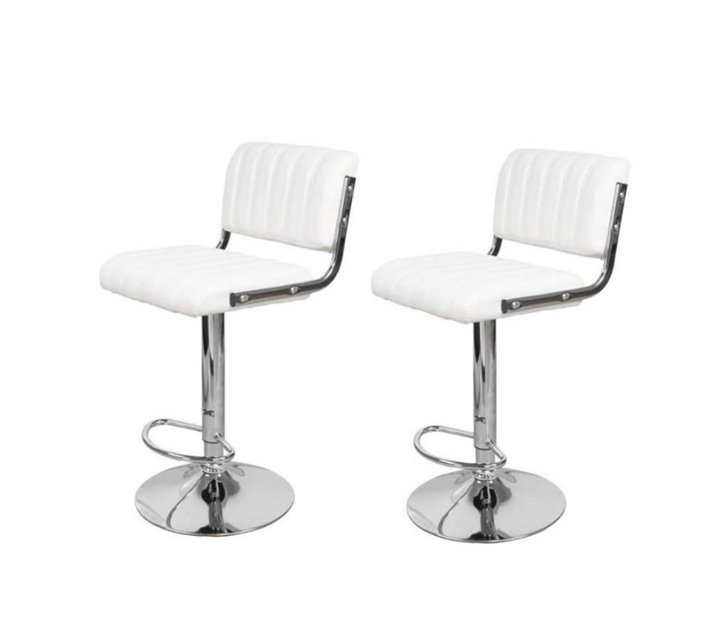 Someone’s in a Makro White Kitchen Bar Stools with Chrome Base Pack